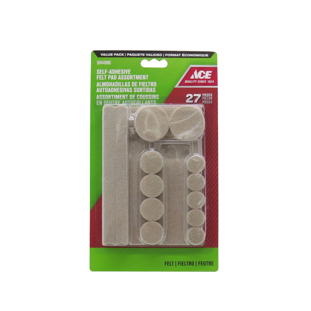 Protector de felpa adhesivo beige para mueble set 27 pzas