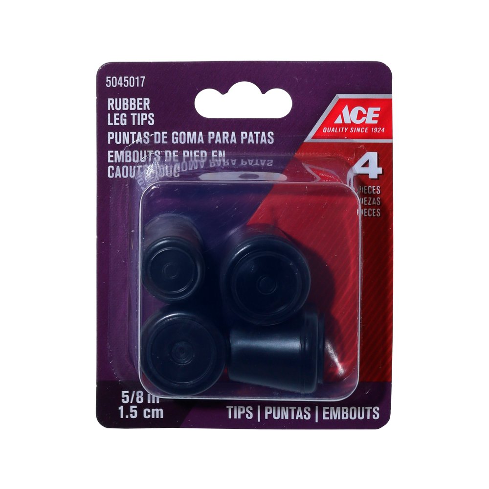 Protector de hule negro para mueble 5/8 pulg set 4 pzas