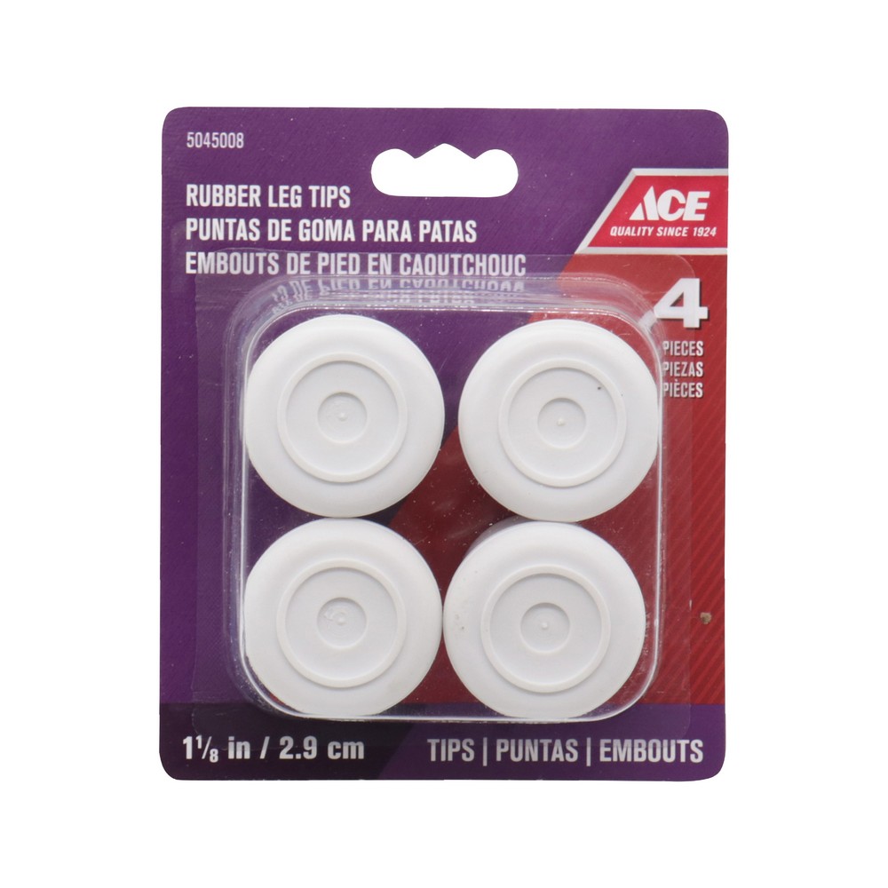 Protector de hule blanco para mueble 1 1-8 pulg set 4 pzas