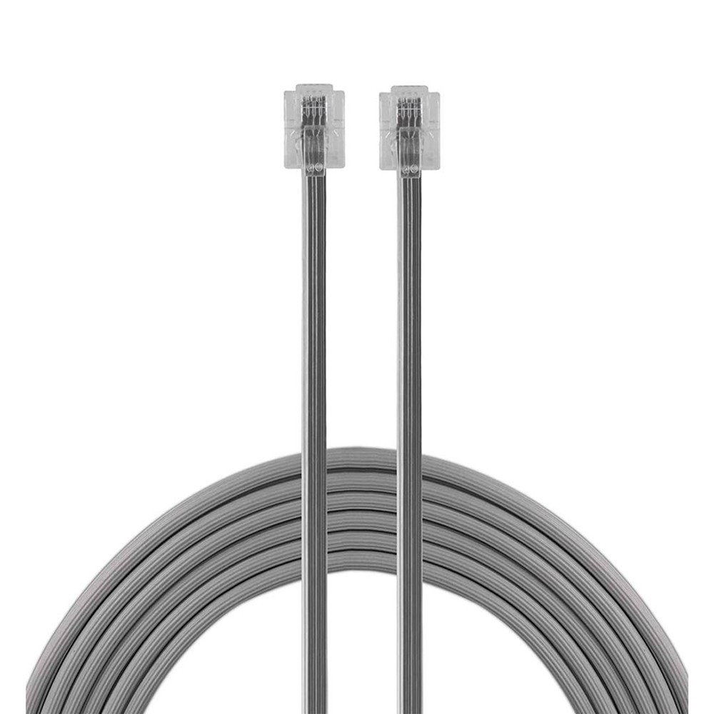 Cable para teléfono universal 25 ft gris