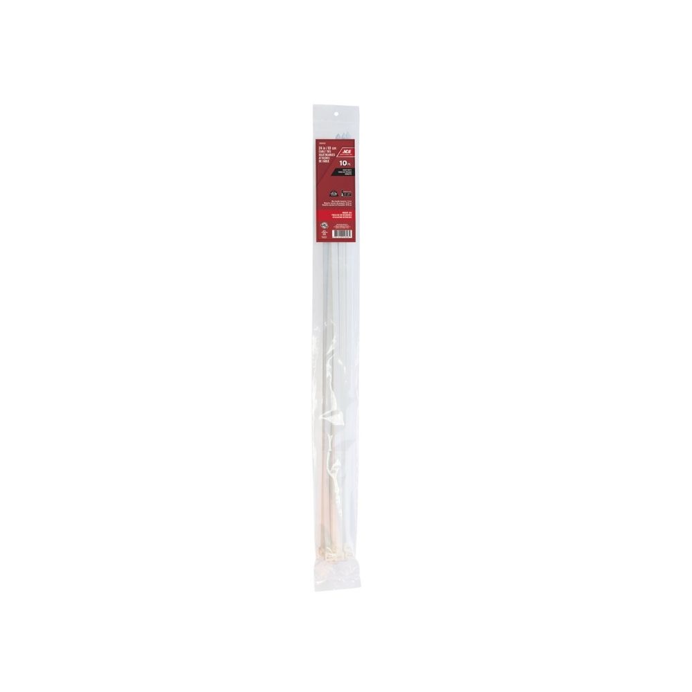 Amarra plastica 60.96cm 175lb blanco pack 10