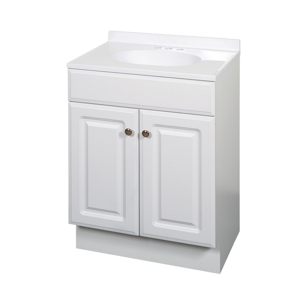 Gabinete con lavamanos color blanco de 60.96 x 45.72 cm