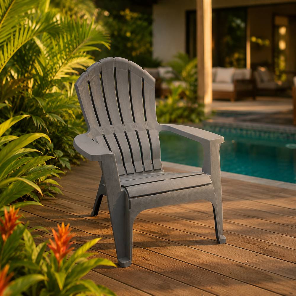 Silla plástica adirondack 76 x 86 x 95 cm color gris