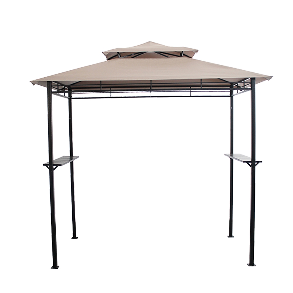 Gazebo de acero inox para barbacoa 1.27x2.44m beige