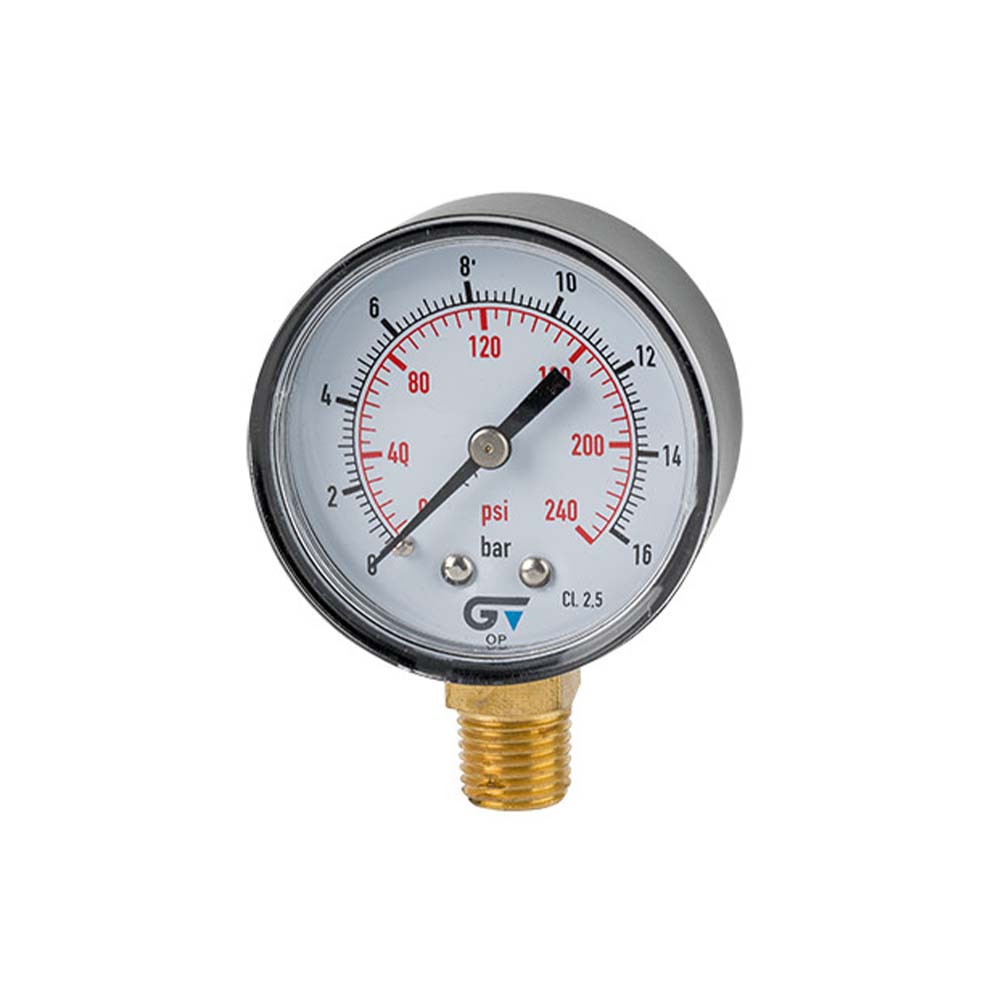Manómetro radial npt d53 0-6b-0-90 psi