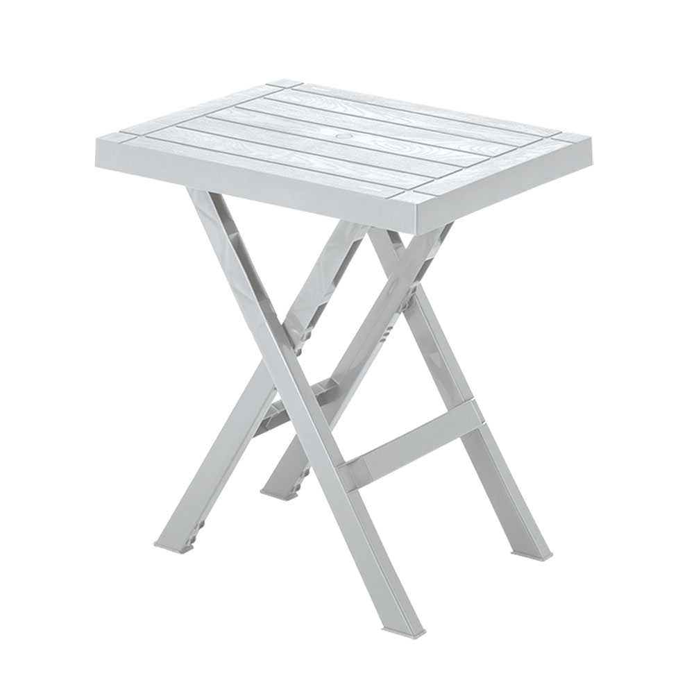 Mesa plástica plegable de 65 x 50 x 73.2 cm color gris