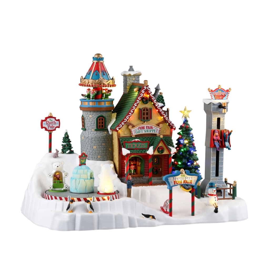 Villa navideña feria del polo norte de 4.5 v