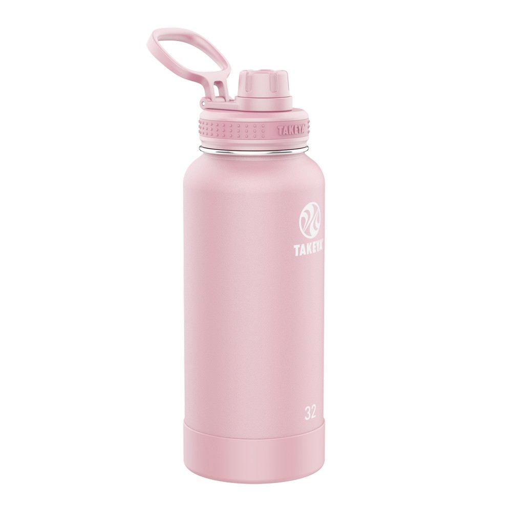  Botella de agua de acero inoxidable con diseño de fresa,  portátil, para beber, para niña, linda botella de agua aislada al vacío  (capacidad: 16.9 fl oz, color: morado) : Hogar y