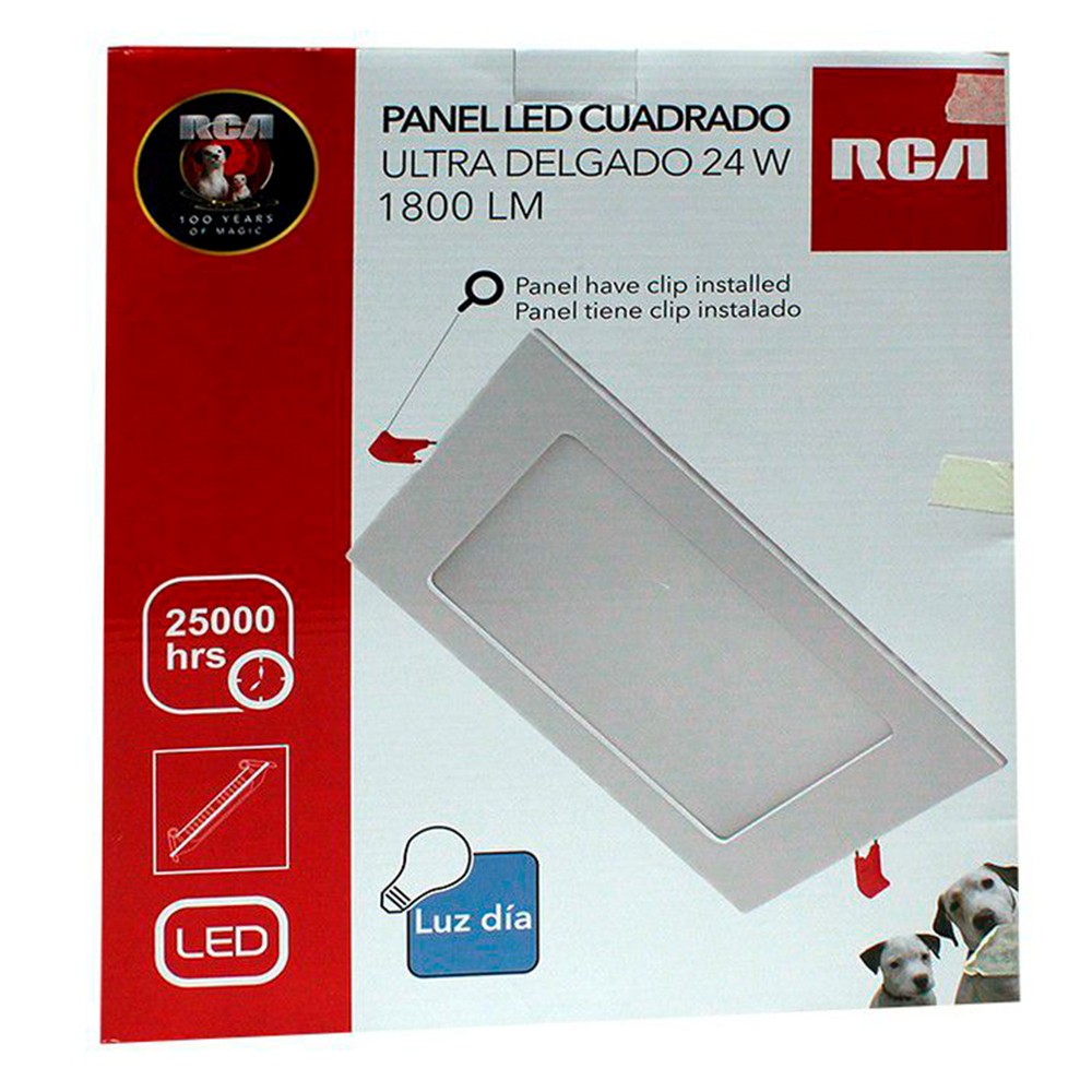 Panel cuadrado de empotrar 24w luz blanca