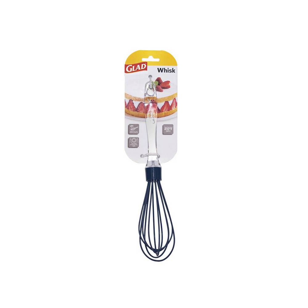 Batidor manual de silicón para cocina color azul