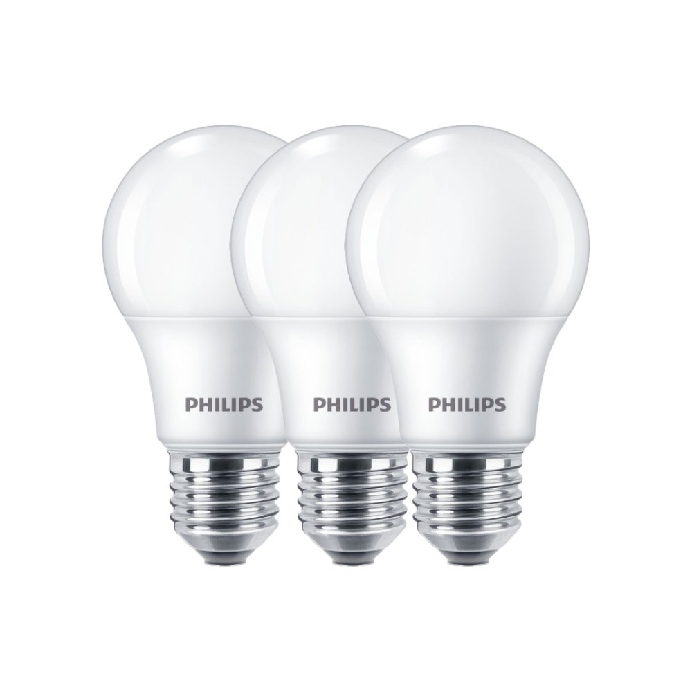 Foco led 9w e27 luz amarilla set de 3 pzas