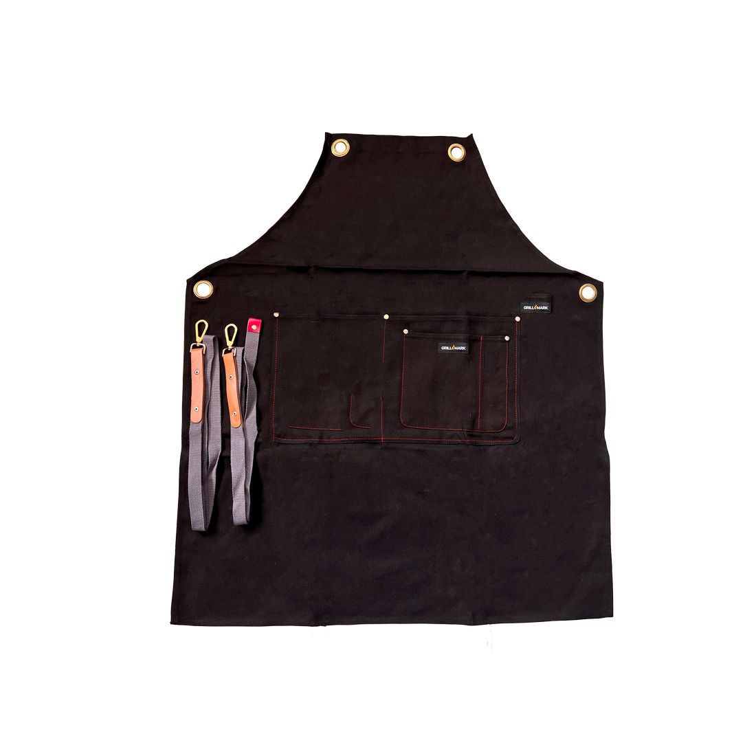 Delantal para barbacoa color negro de 70x80 cm