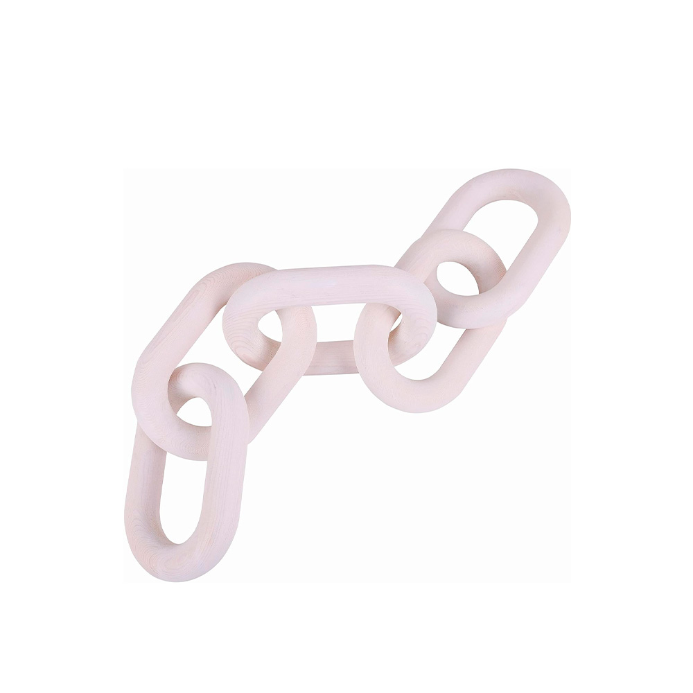 Cadena decorativa para mesa madera 15 in blanca 2 piezas