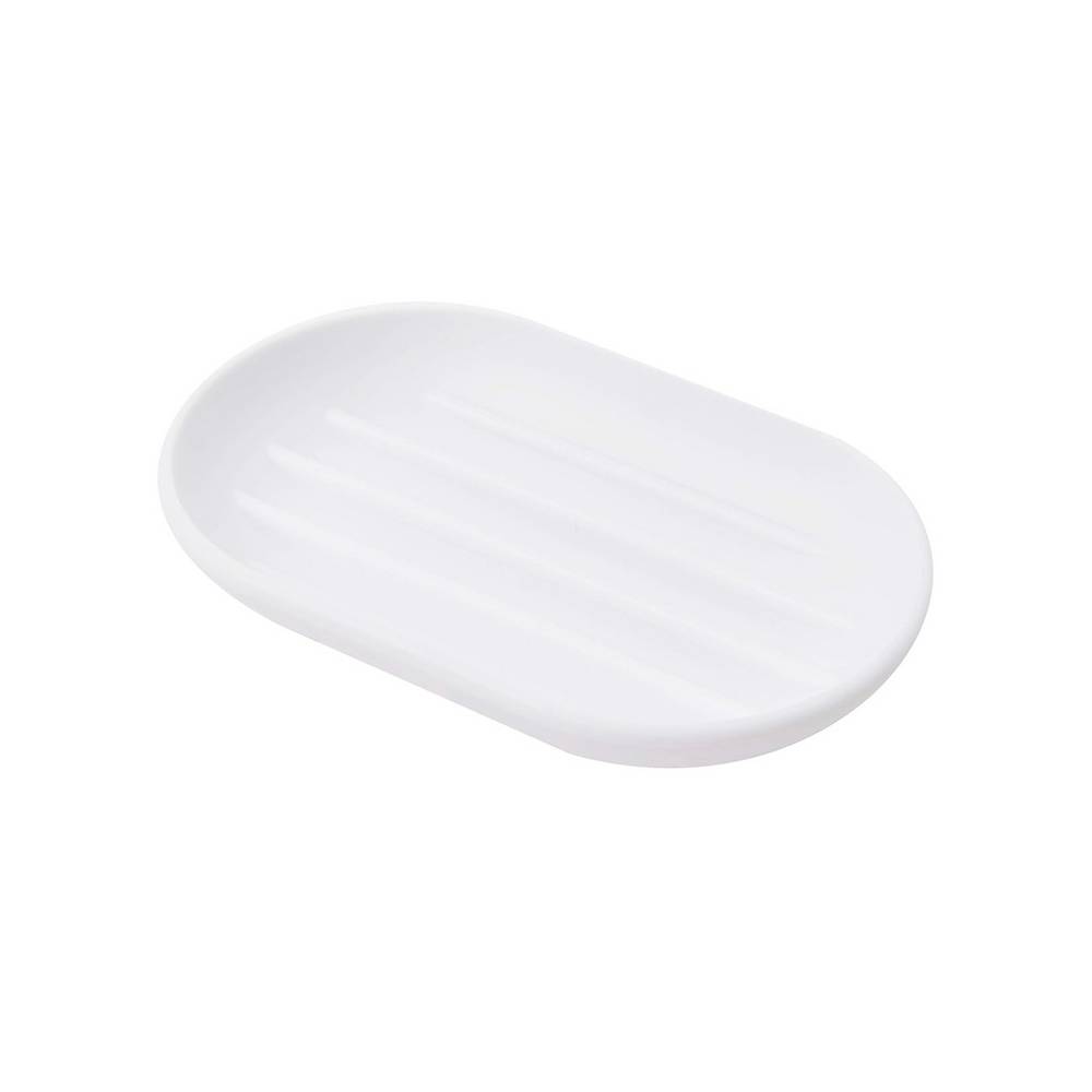 Jabonera de plastico 14x9 cm blanco