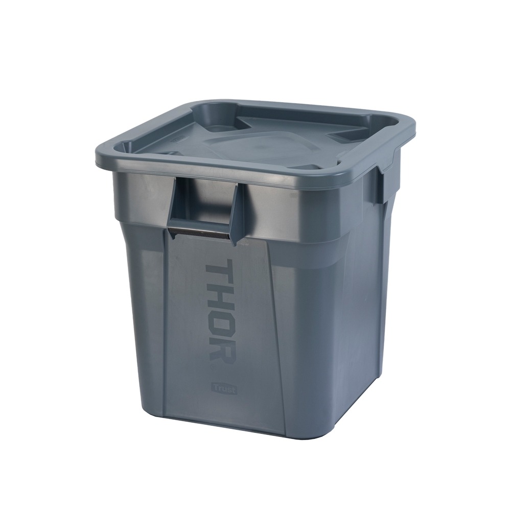 Caja organizadora de plastico con tapa 106l gris