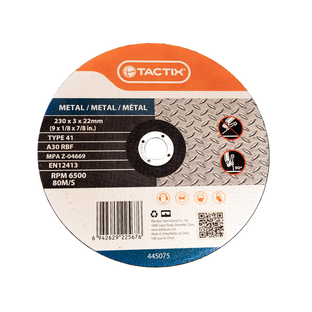 Disco para metal corte 9 x 1-8 x 7-8 pulg plano