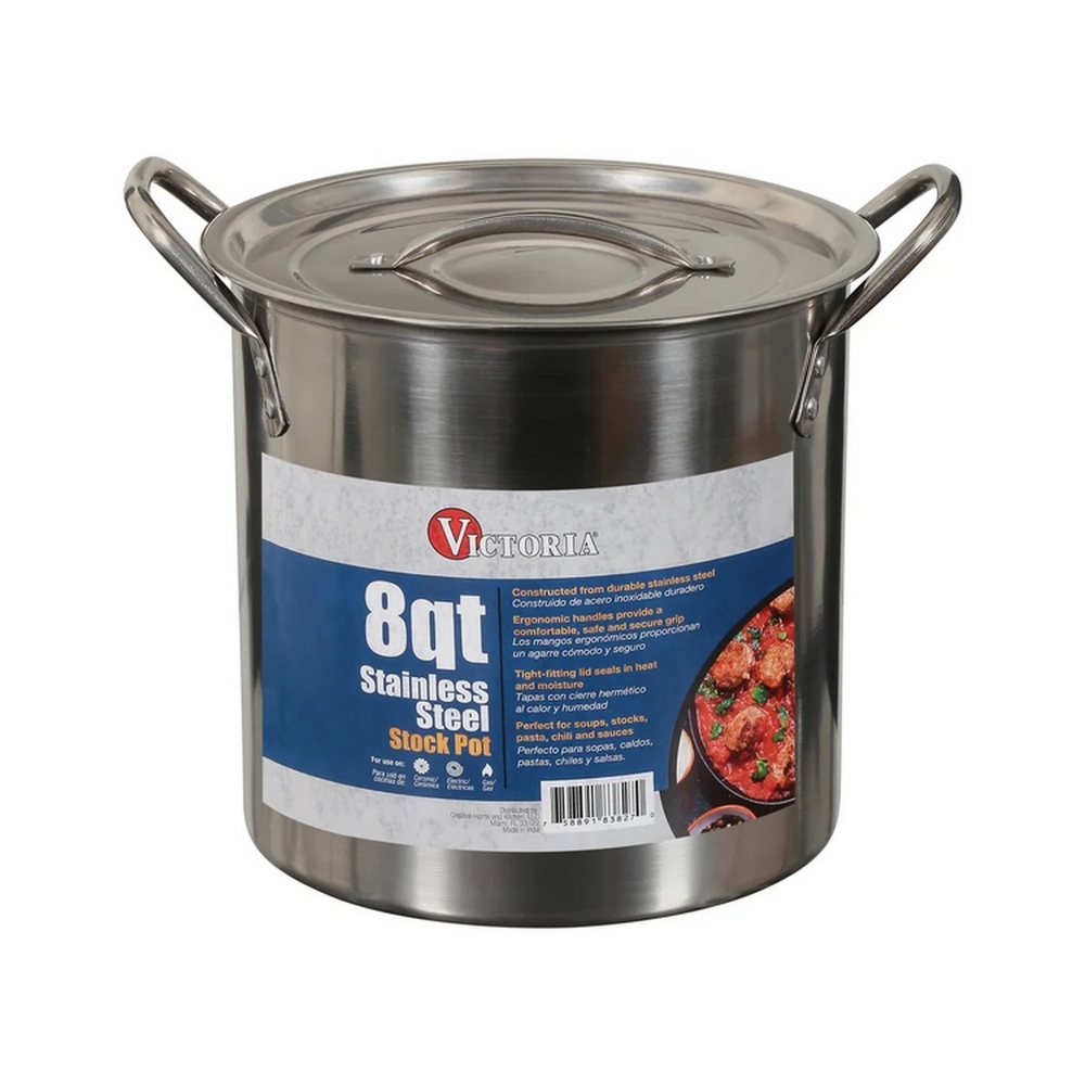 Olla de acero inoxidable 7.57lt plateado