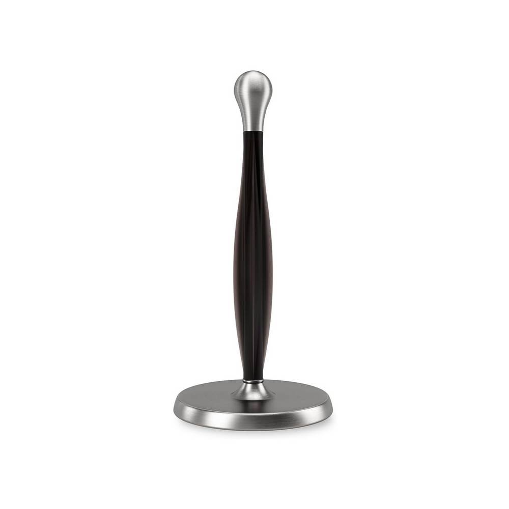 Porta papel toalla de metal/goma 34.9cm plata