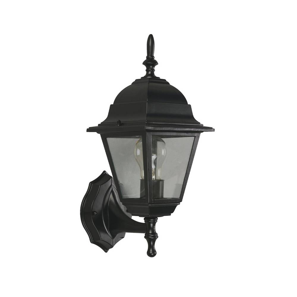 Farol de exterior a la pared e27 negro 100w