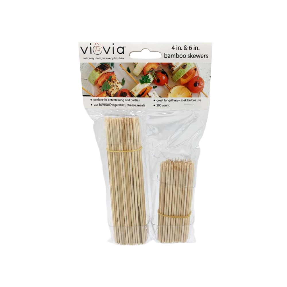 Pinchos de madera 4 y 6 pulgadas 200pcs