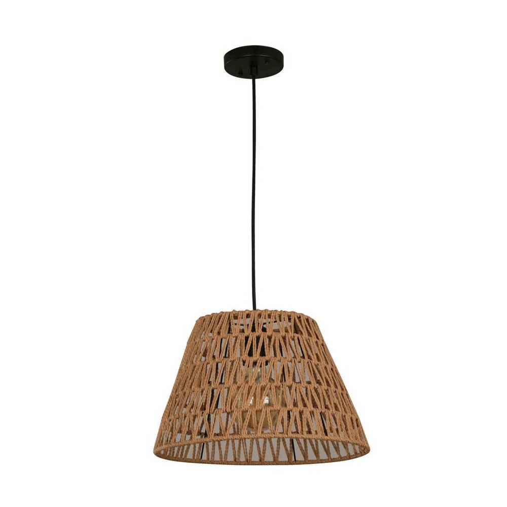 Lampara colgante negro 1l e27 60w