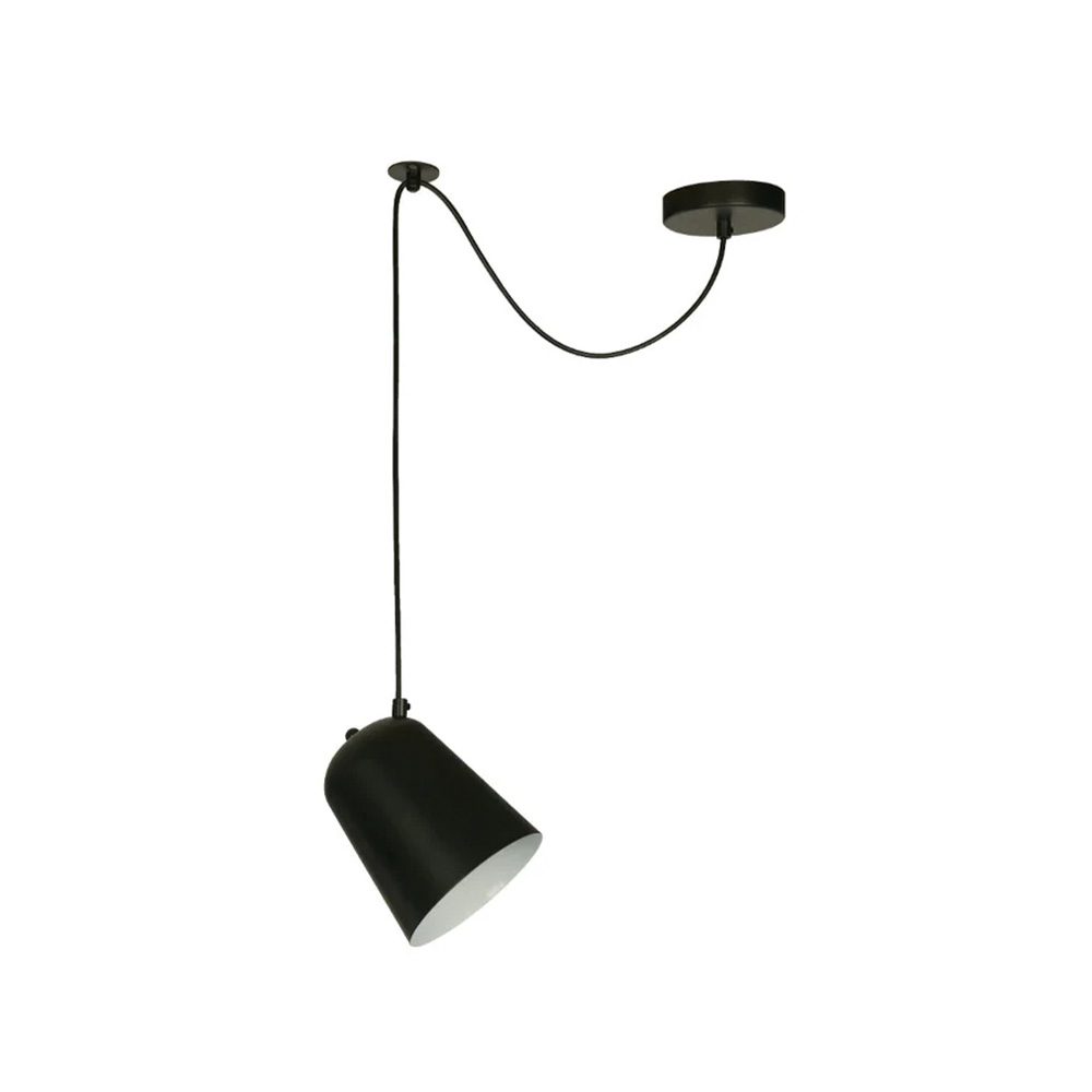 Lampara colgante negro 1l e27 40w
