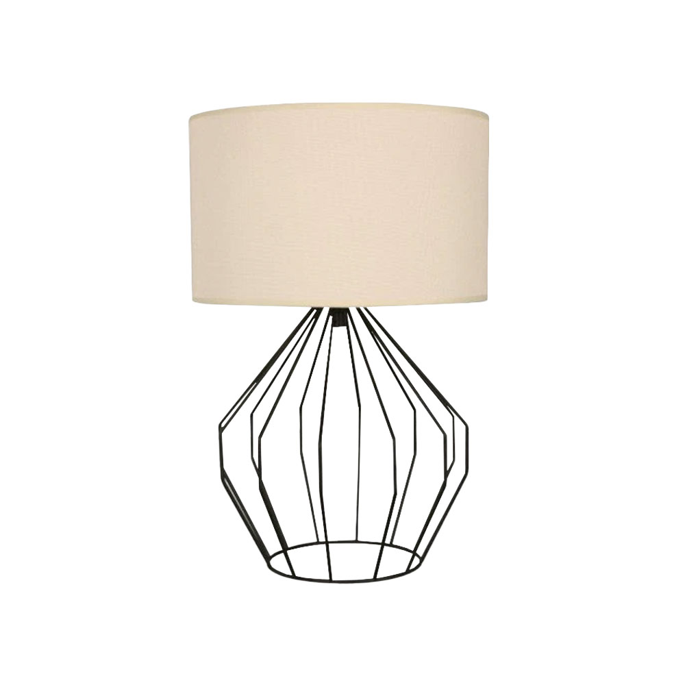 Lampara de mesa negro 1l e27 60w
