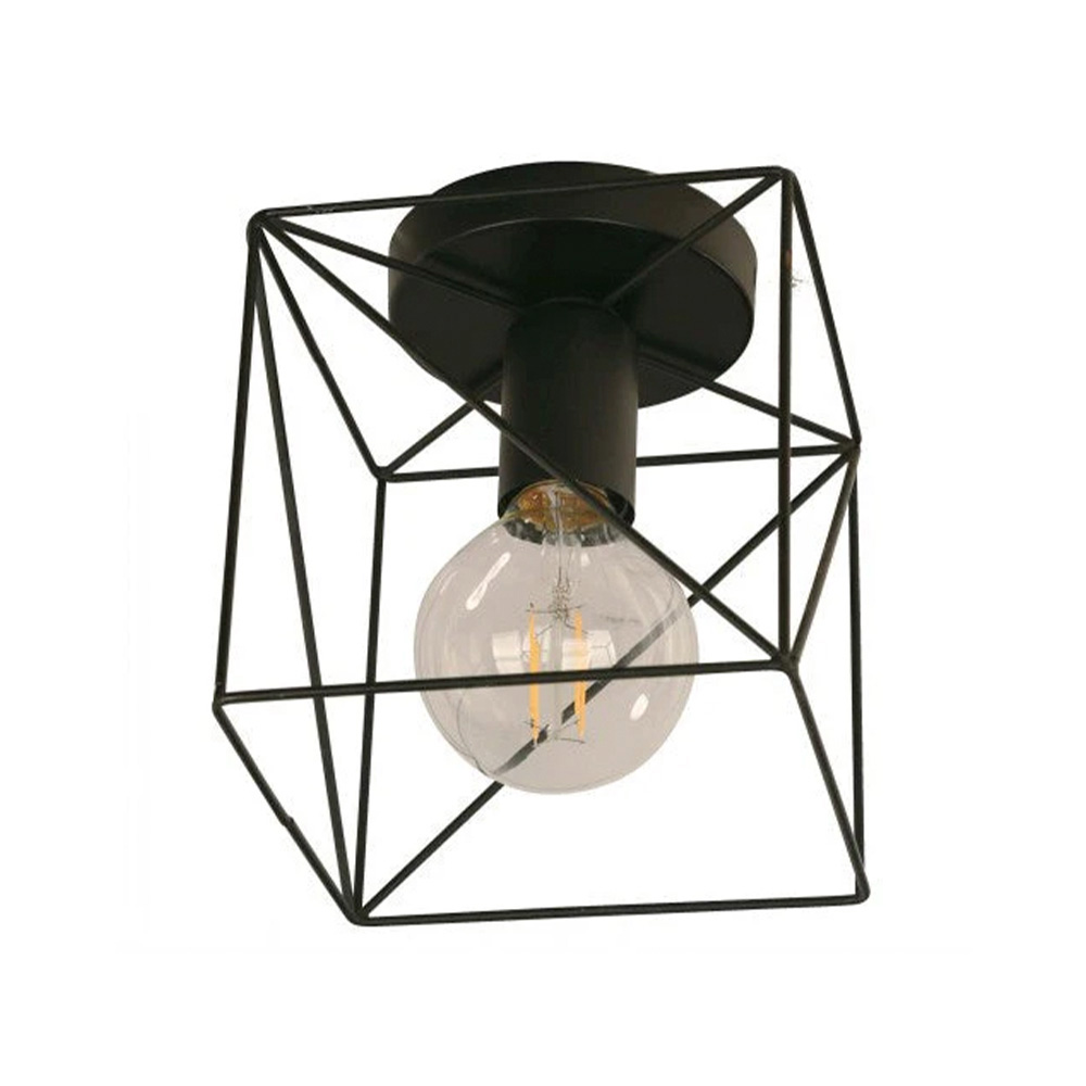 Lampara techo negro 1l e27 40w