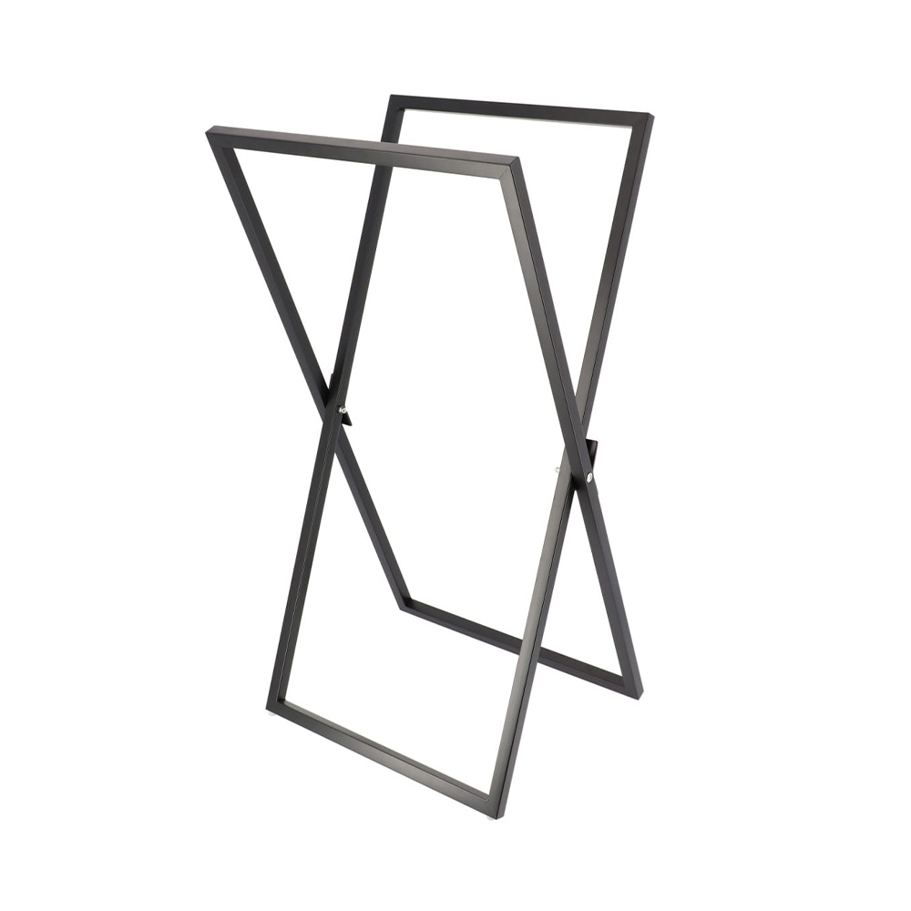 Toallero de pedestal metalico plegable blanco