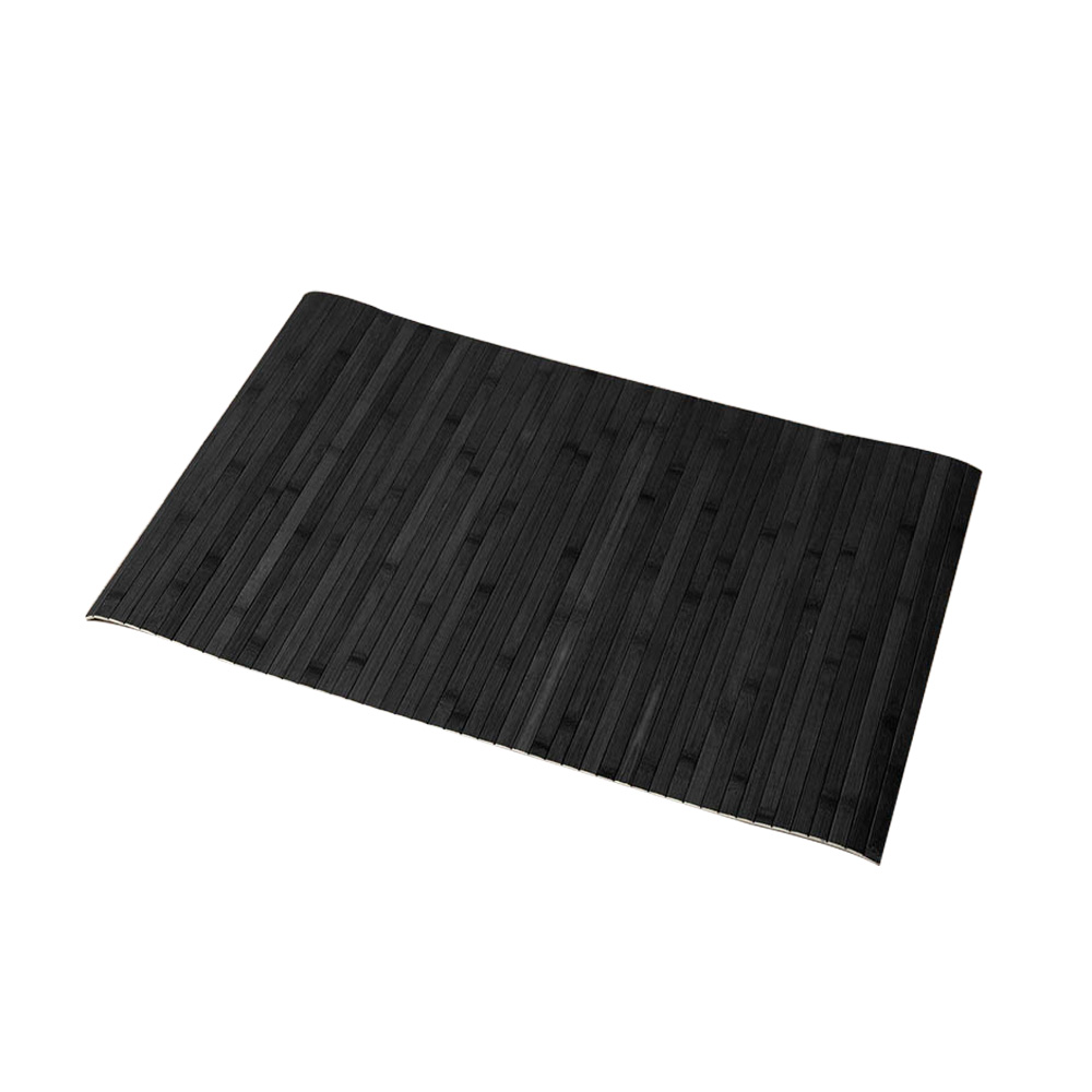 Alfombra para baño de bambu 50x80 cm negro