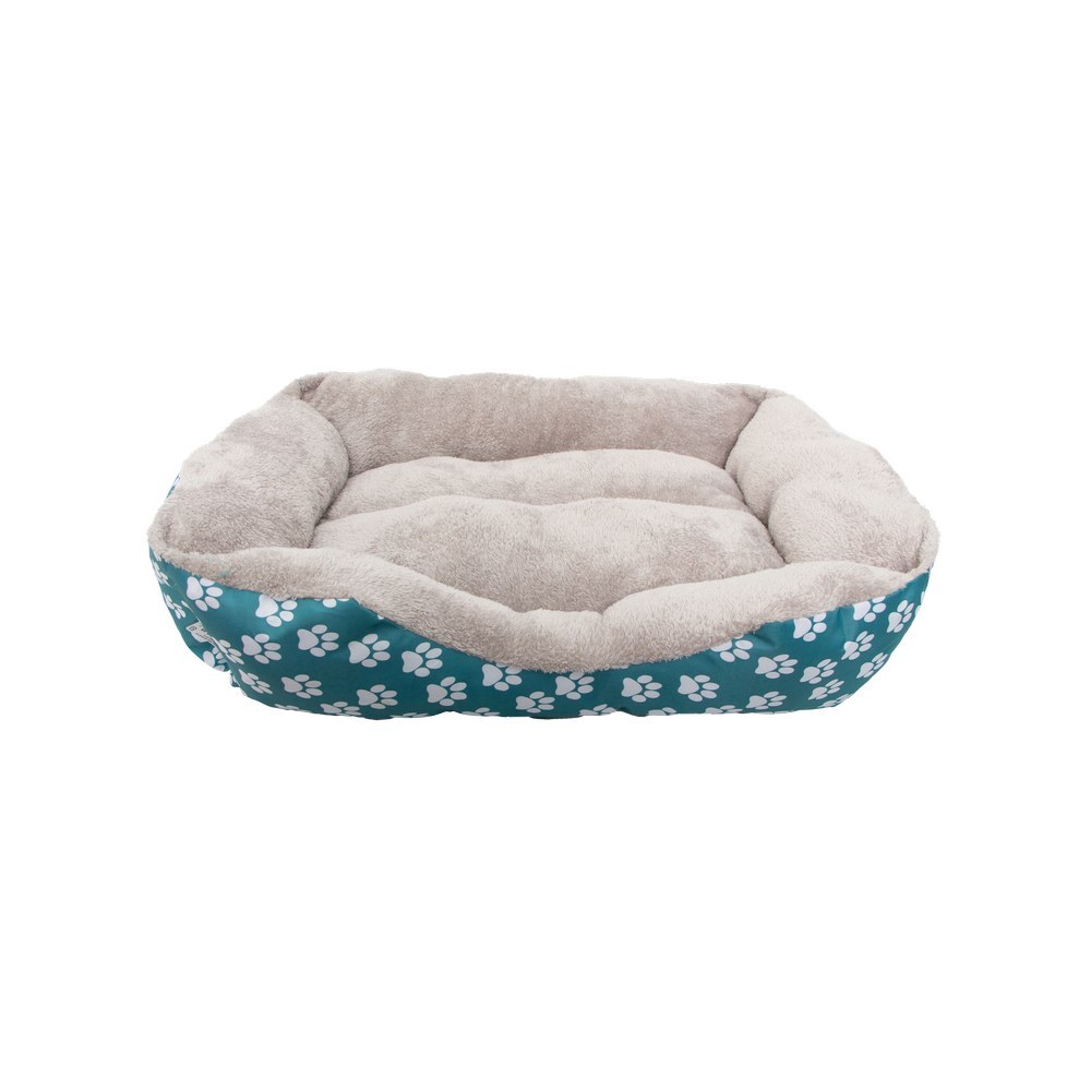Cama para perro rectangular teal grande 76x61x23 cm