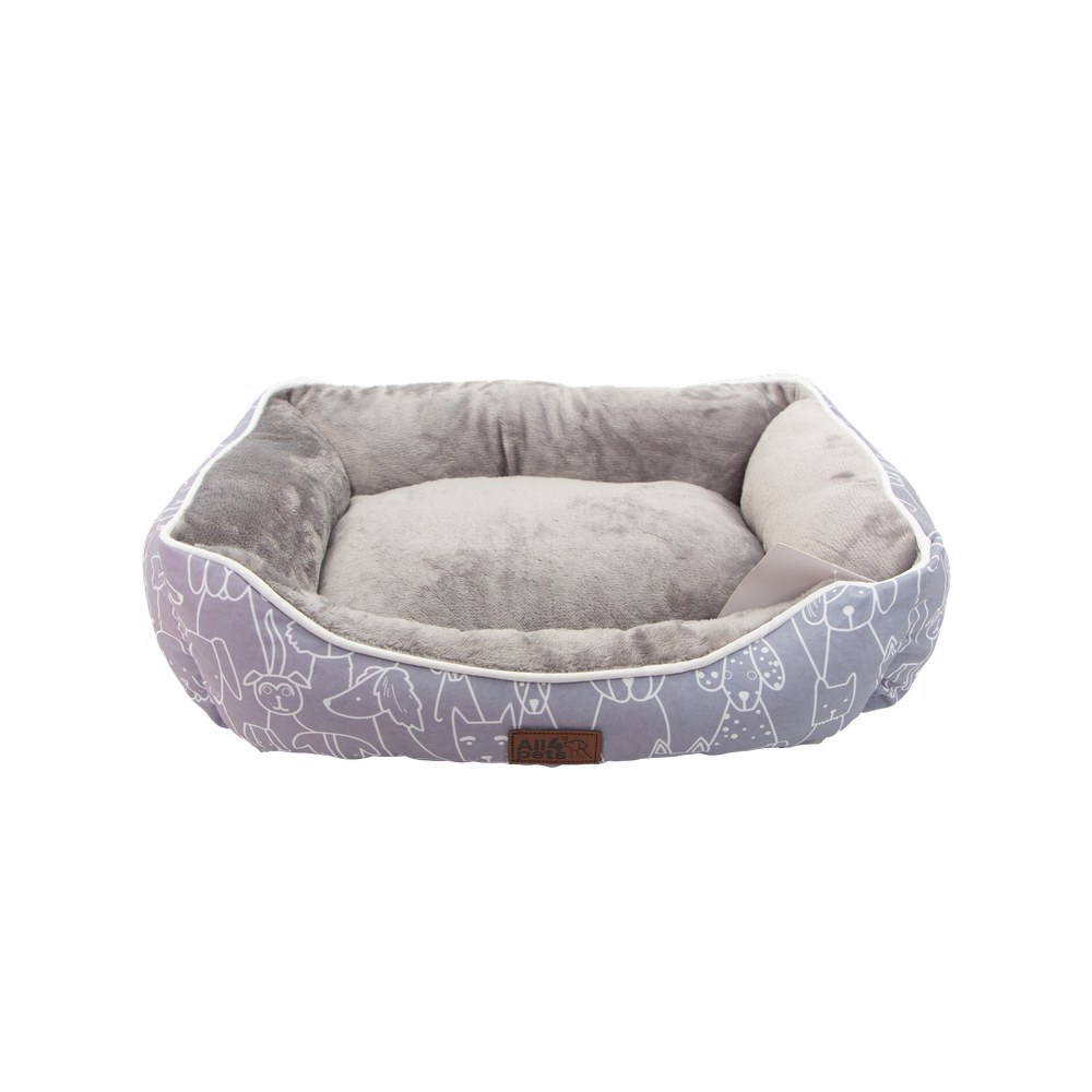 Cama para perro premium gris pequeña 51x41x18 cm