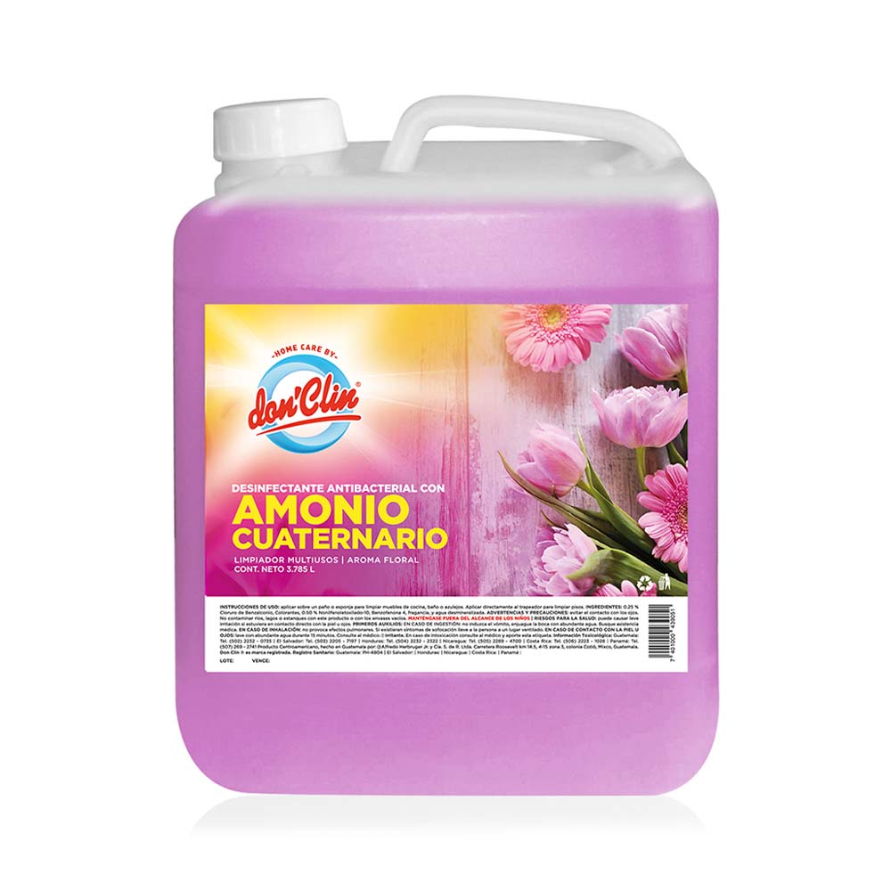 Desinfectante con amonio cuaternario floral galón