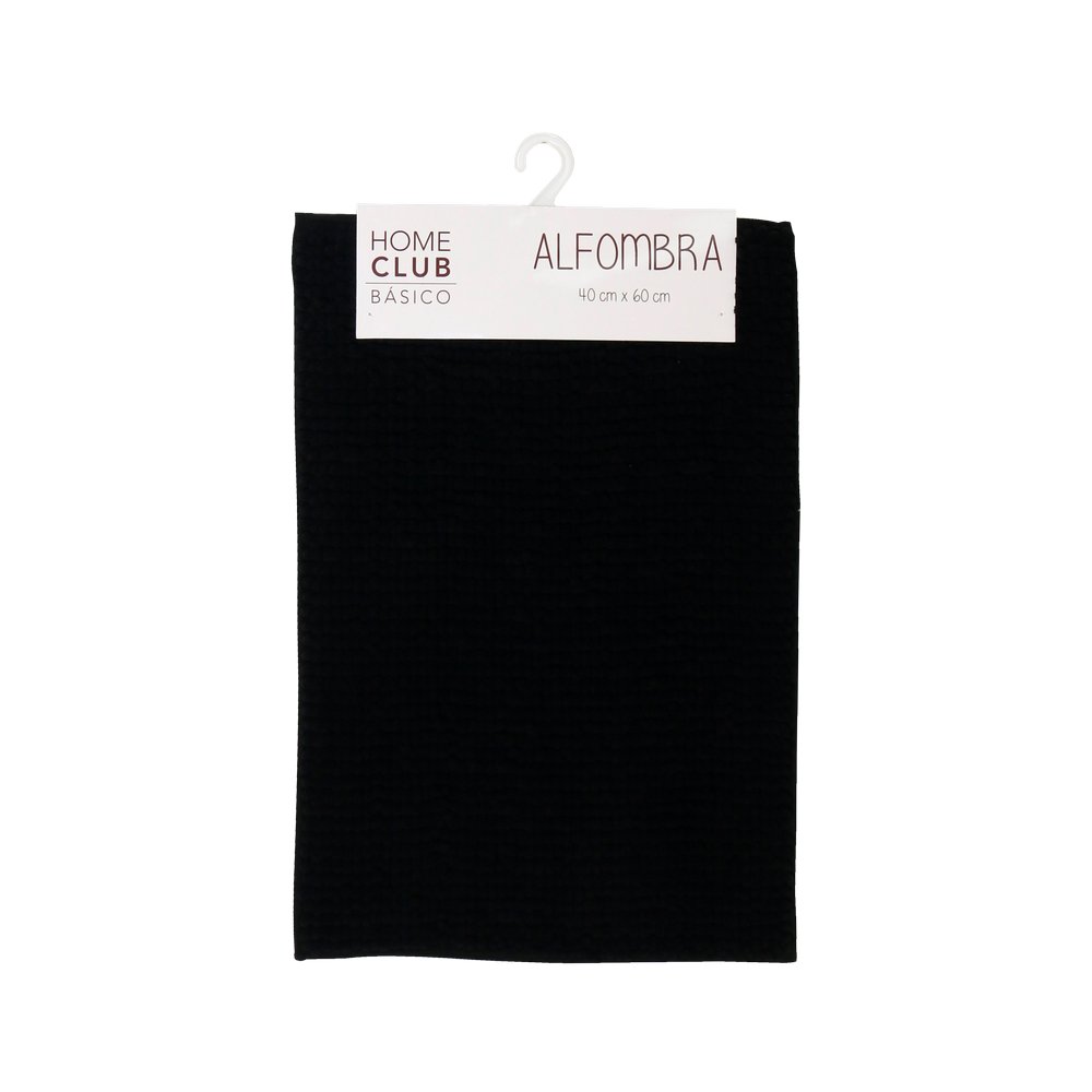 Alfombra para baño 40x60 cm negro home club basico
