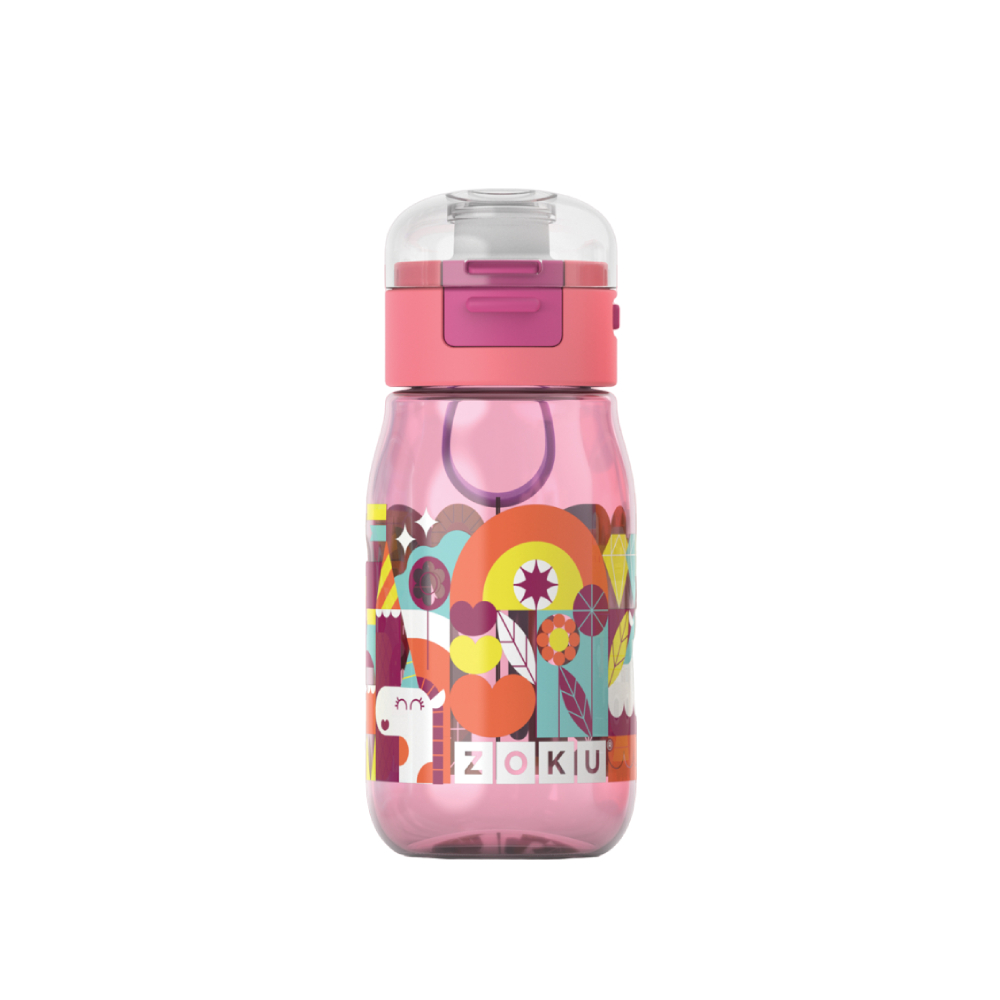 Botella plastica para niño 415ml rosado