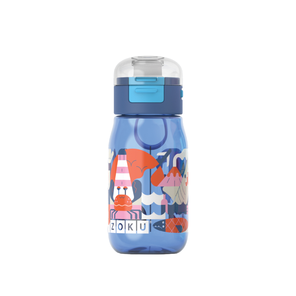 Botella plastica para niño 415ml azul