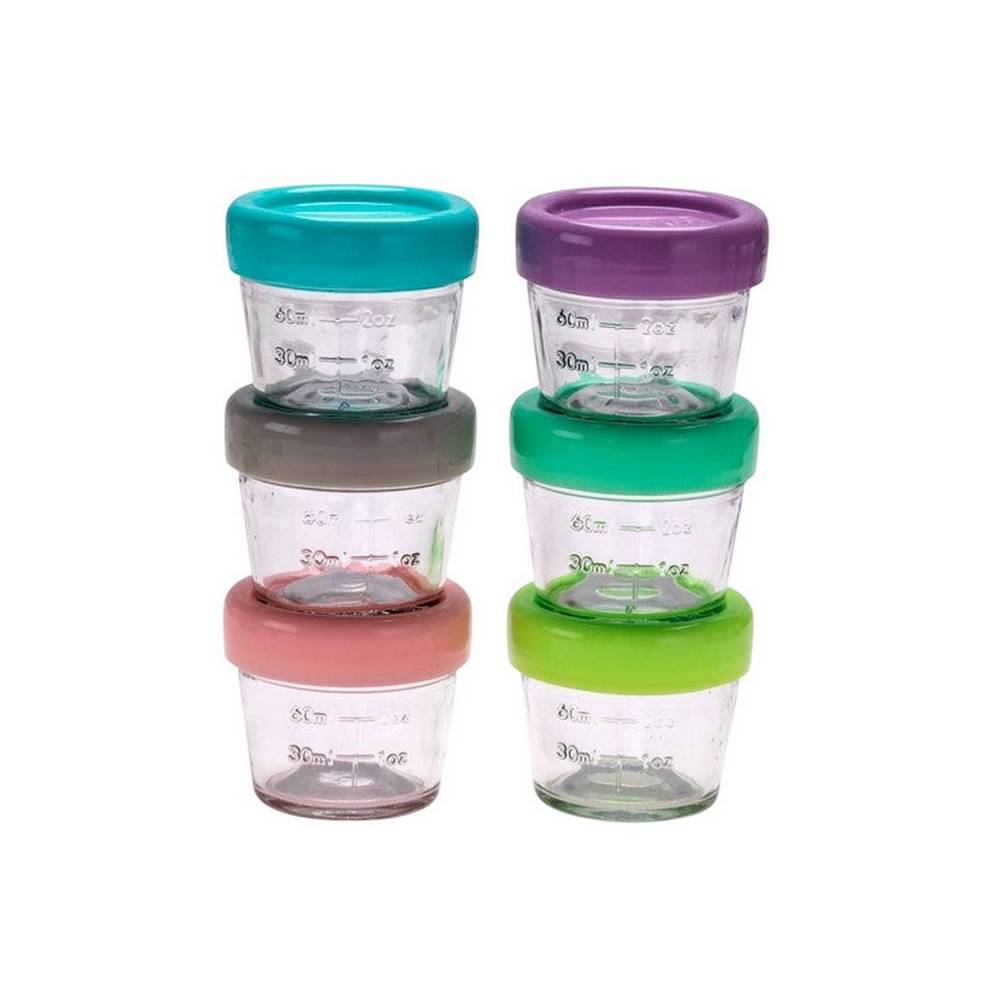 Deposito de vidrio 118.3ml colores varios 6 pzas