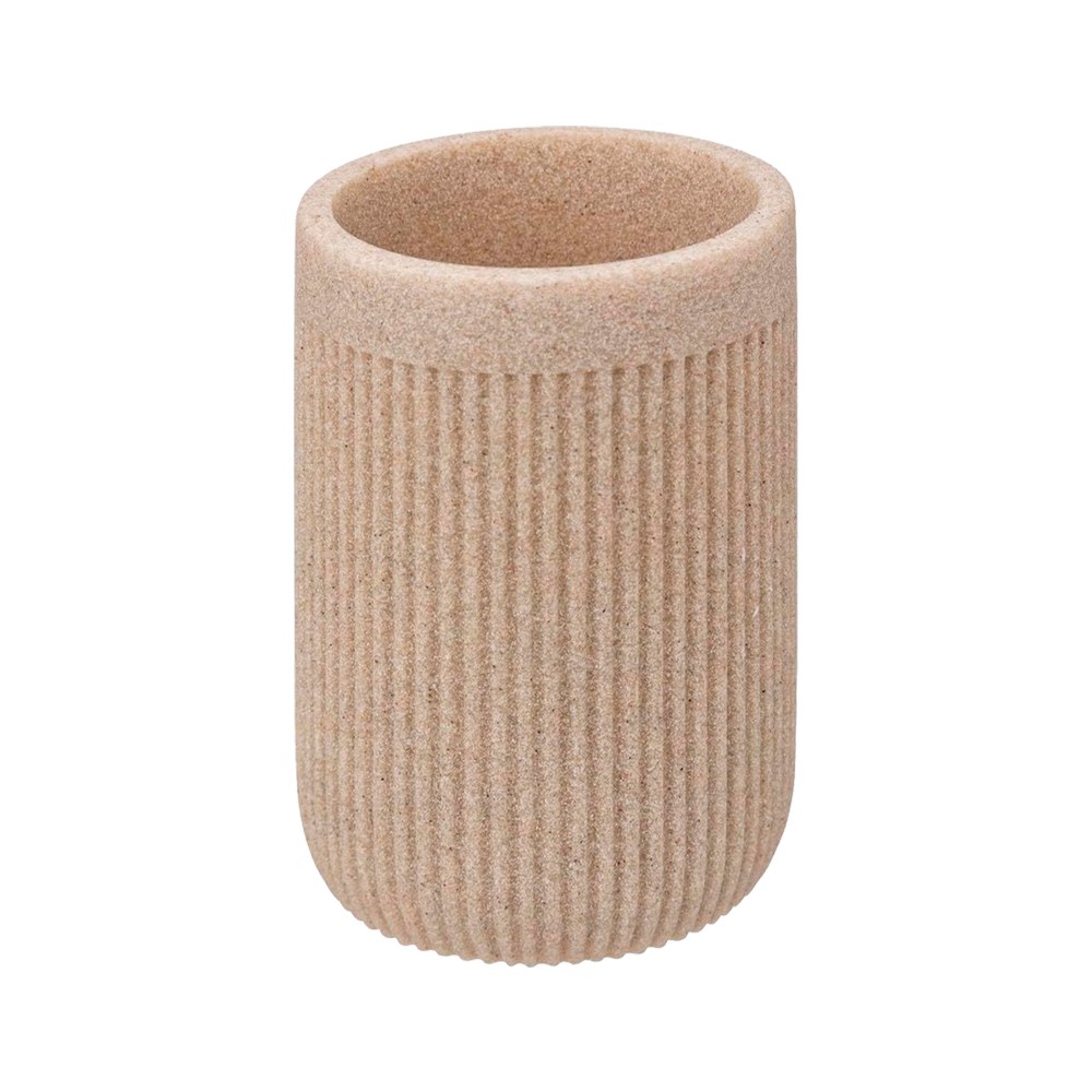 Portacepillo de dientes plastico 10.7cm beige onix