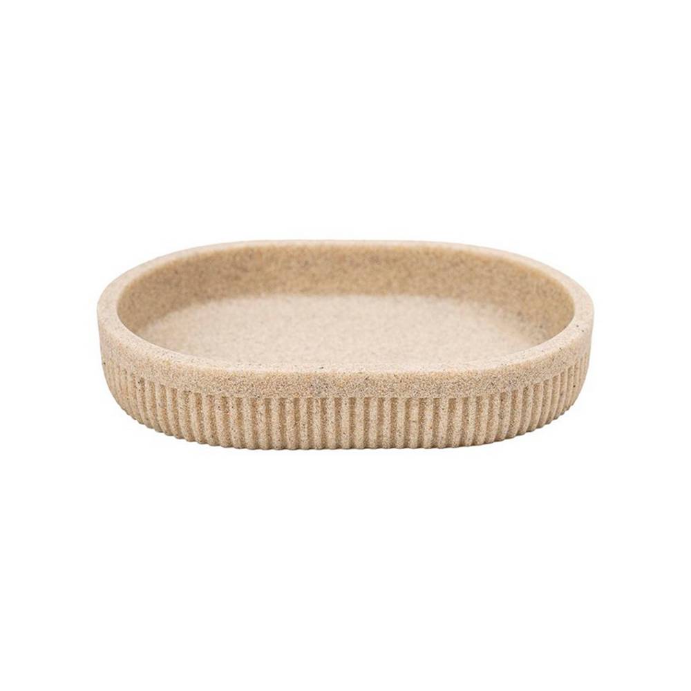 Jabonera de plastico 13.6x9.8cm beige onix