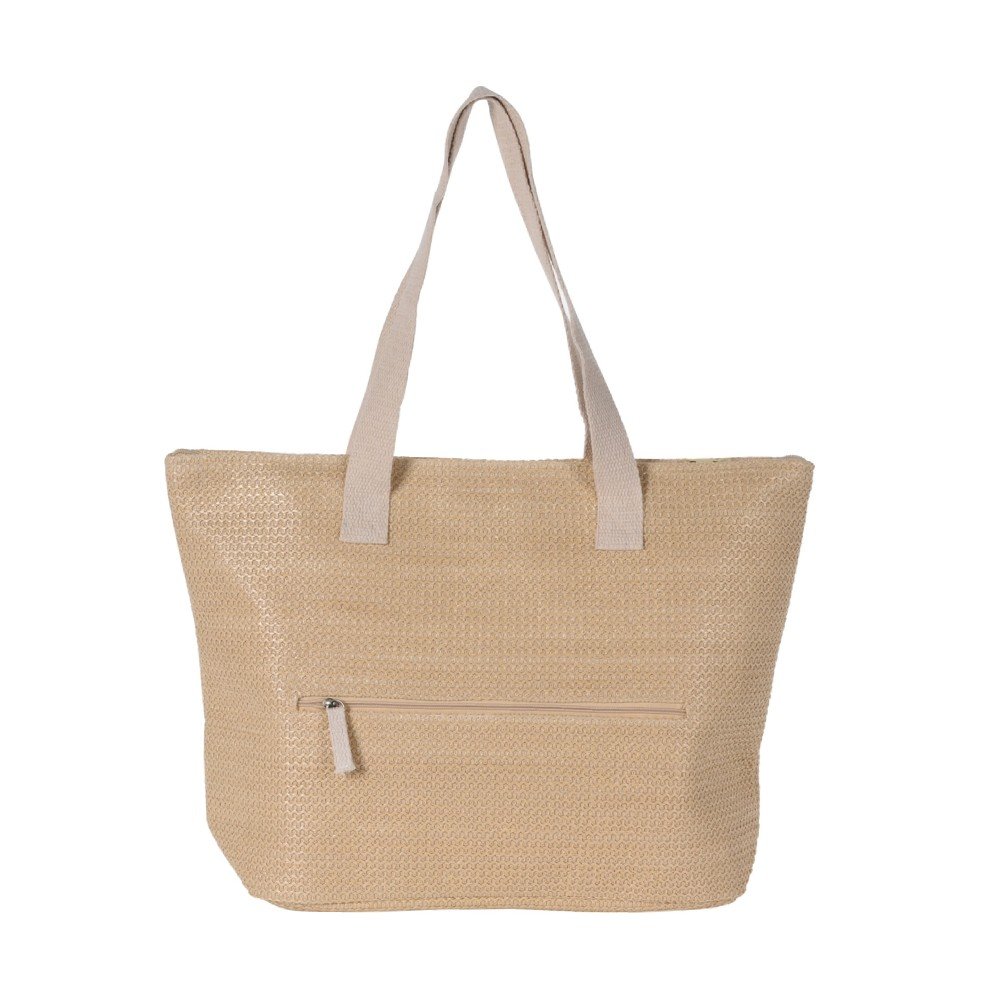 Bolso termico para playa 30x42 cm crema