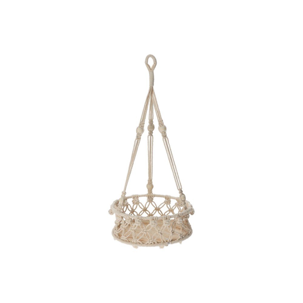 Base para maceta colgante de macrame 60 cm blanco