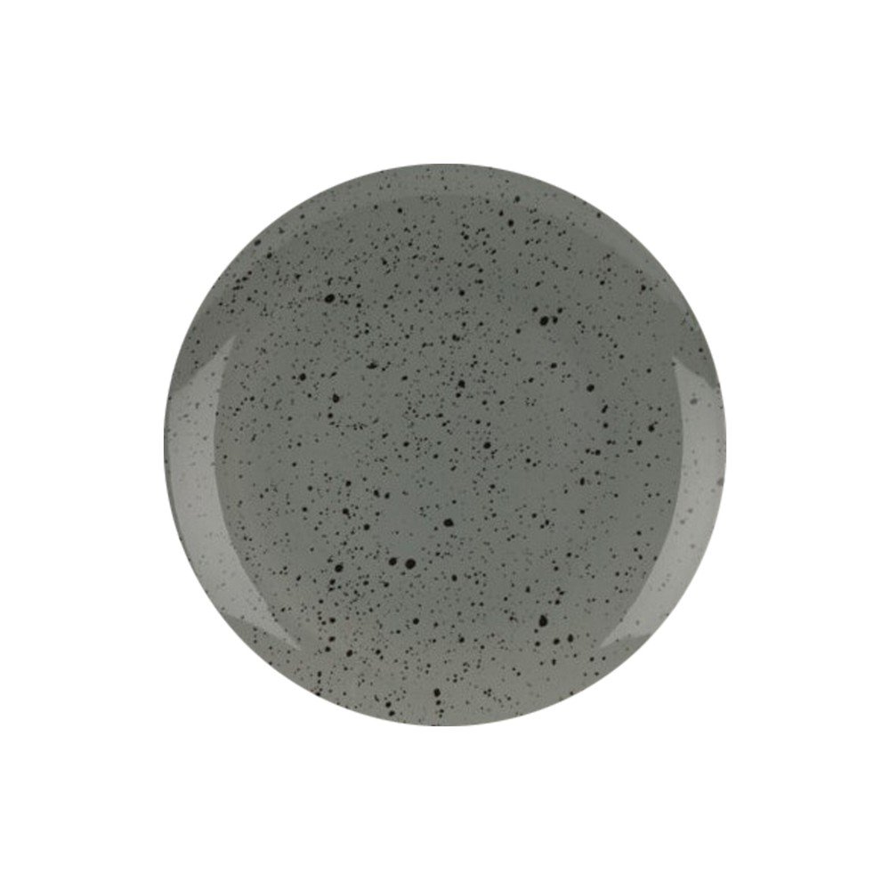 Plato de ceramica redondo 19 cm gris dessert dia