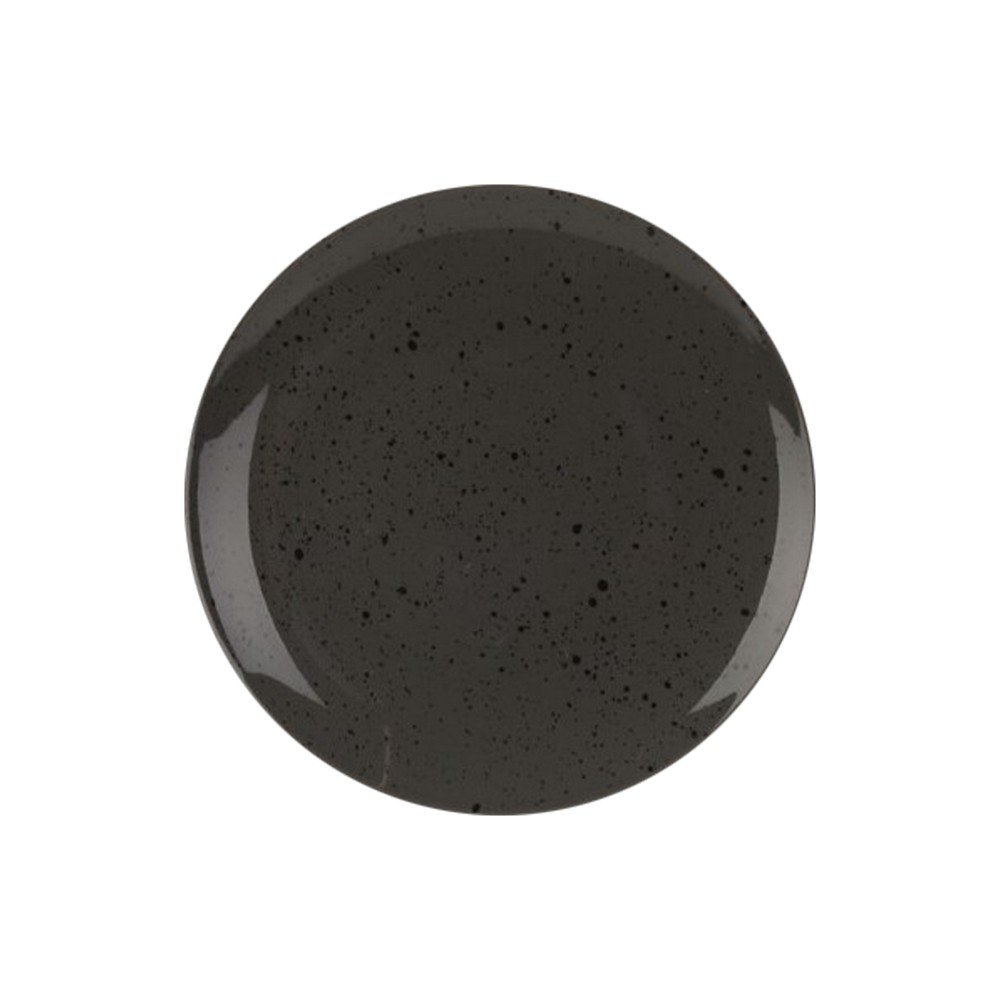 Plato de ceramica redondo 26 cm negro dessert dia