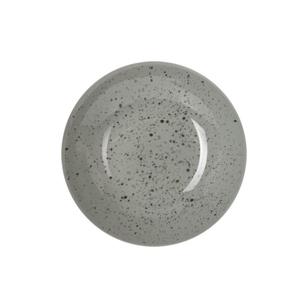 Plato hondo de cermica redondo 22 cm gris