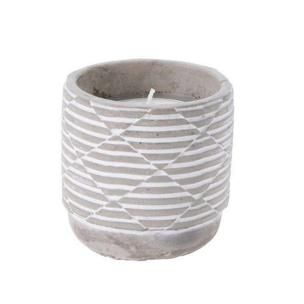 Candela citronela con base de cemento 7.4 cm gris