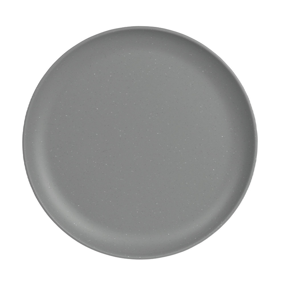 Plato de melamina redondo 21 cm gris