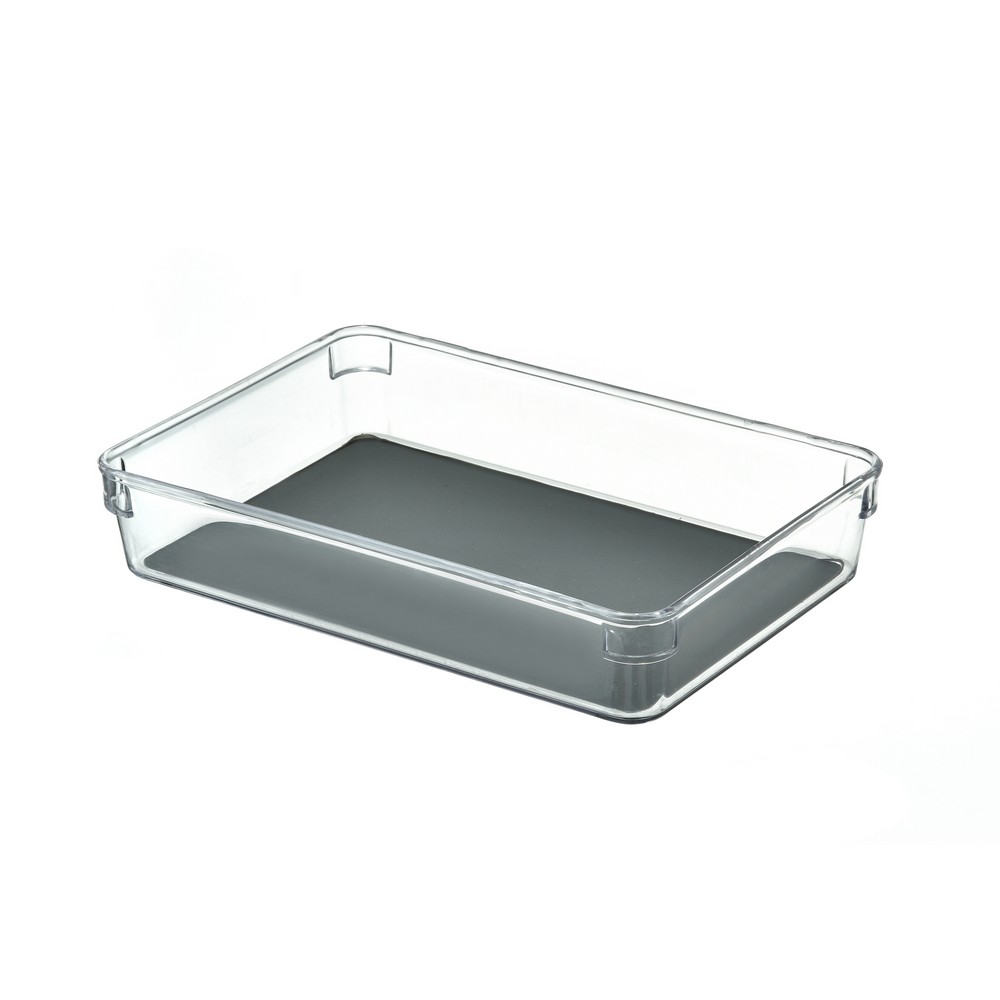 Caja organizadora plastica 24x16x4.5 cm con antides