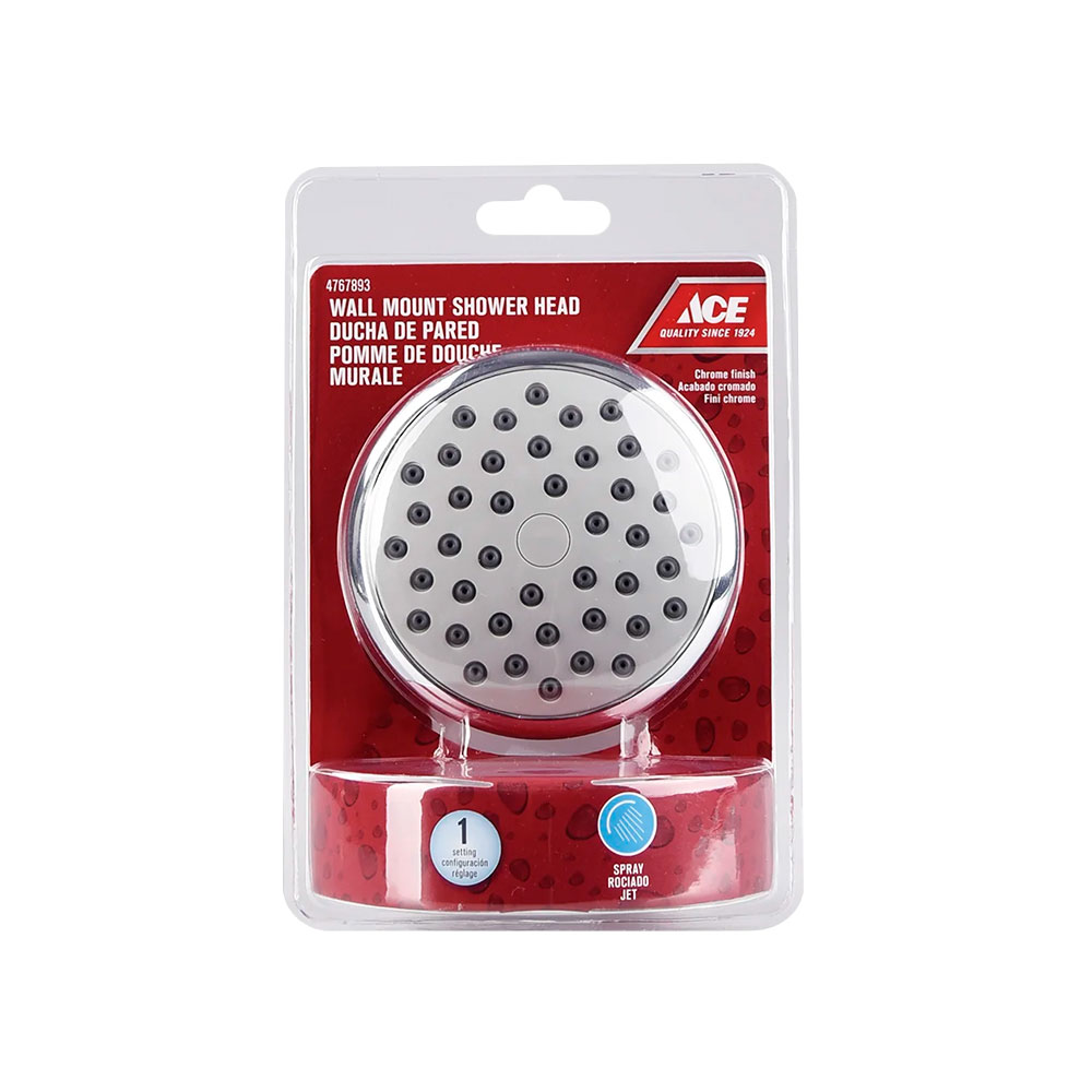 Ducha de pared un ajuste cromado