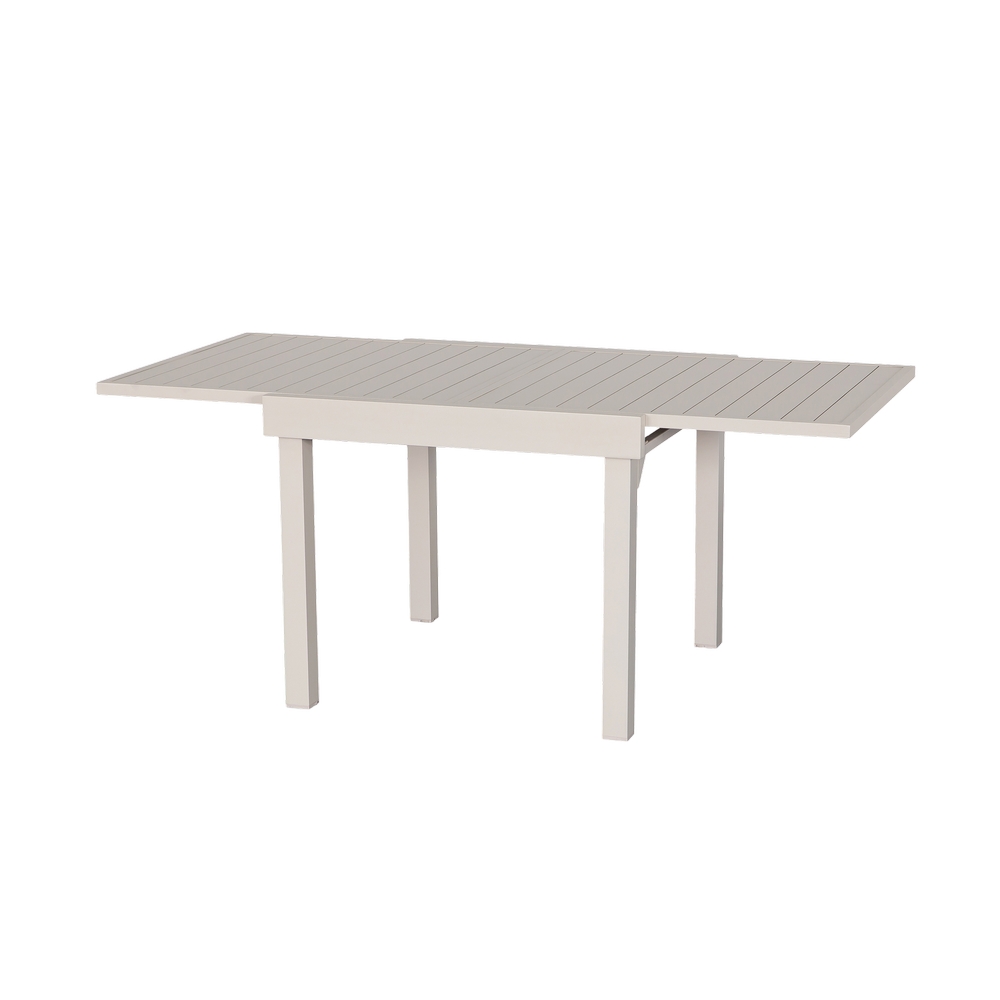 Mesa de aluminio extensible 75.5x90x90cm beige piazza