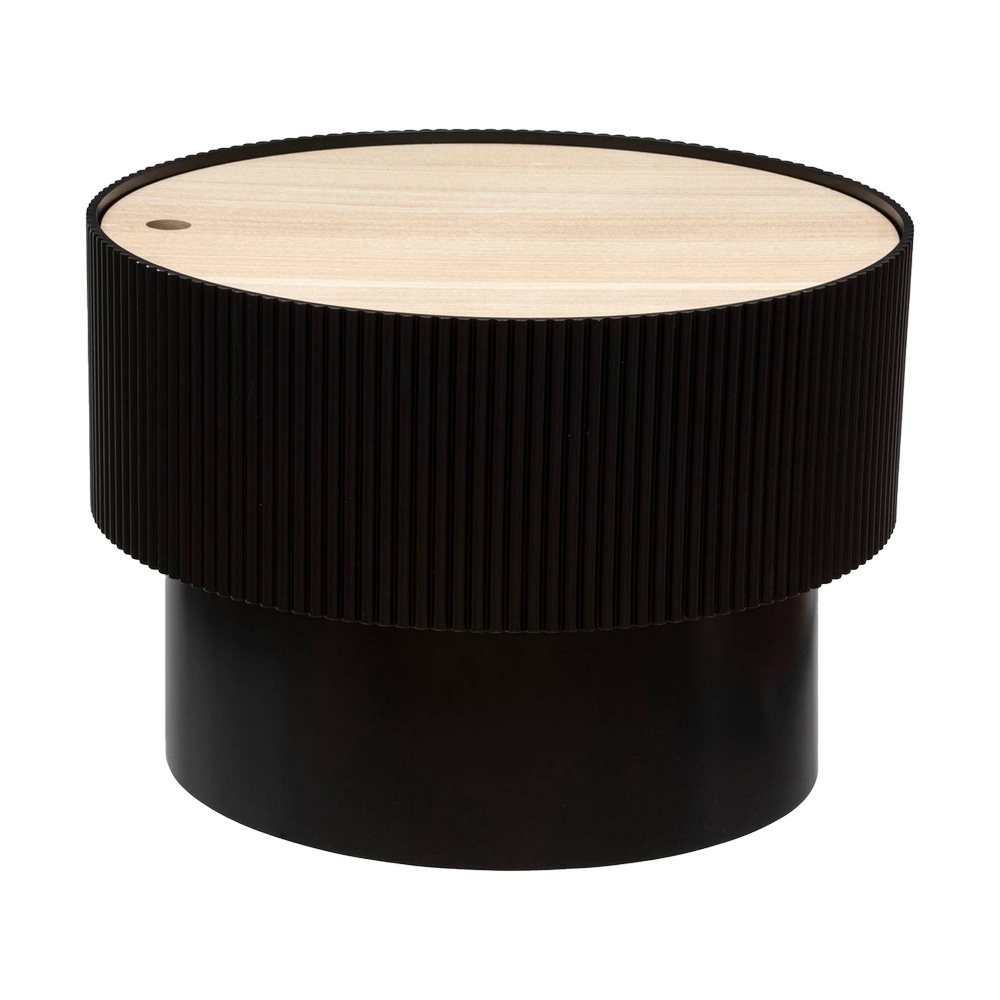 Mesa de centro redonda color negro 38.5 x 35 cm